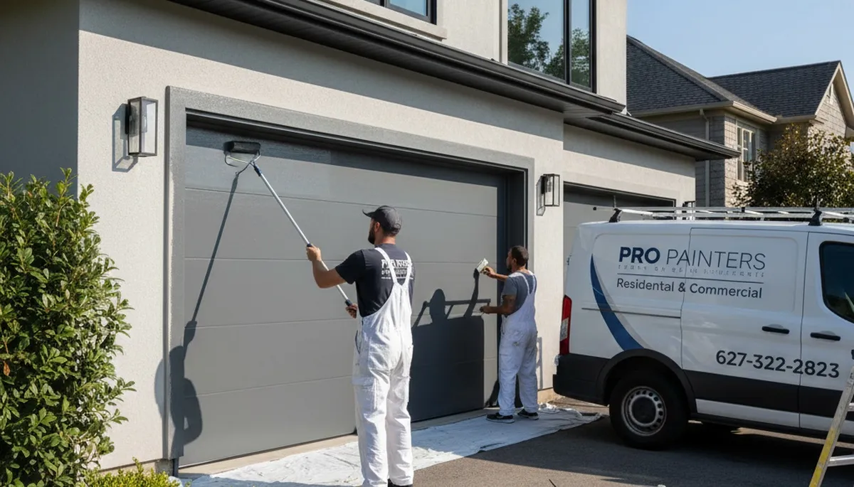 Professional garage door painting in Chico, CA enhancing curb appeal with durable exterior finishes